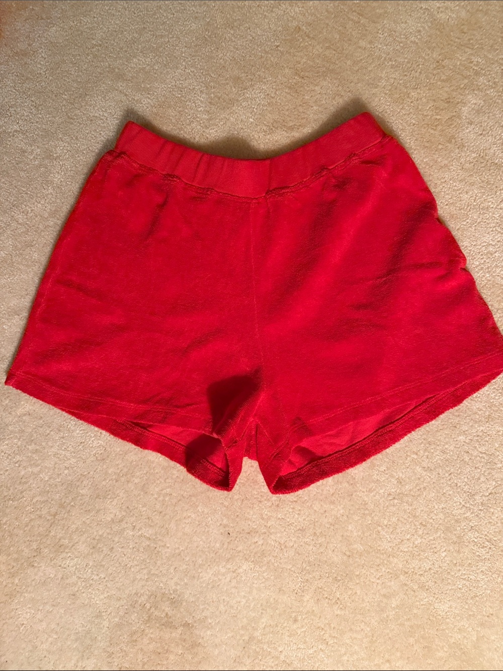 Julia Amory red terry cloth Shorts